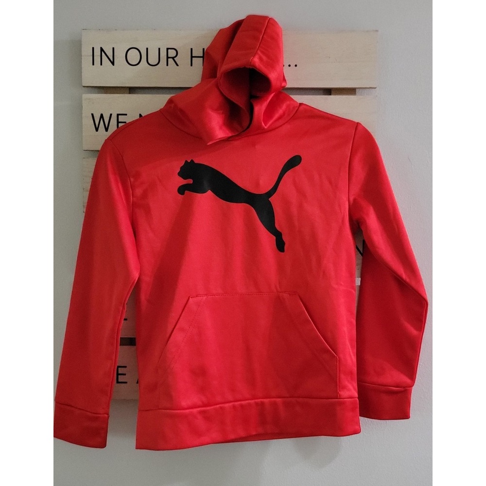 Puma hoodie For Boys Red And‎ Black Size S/8 Brand New NWT